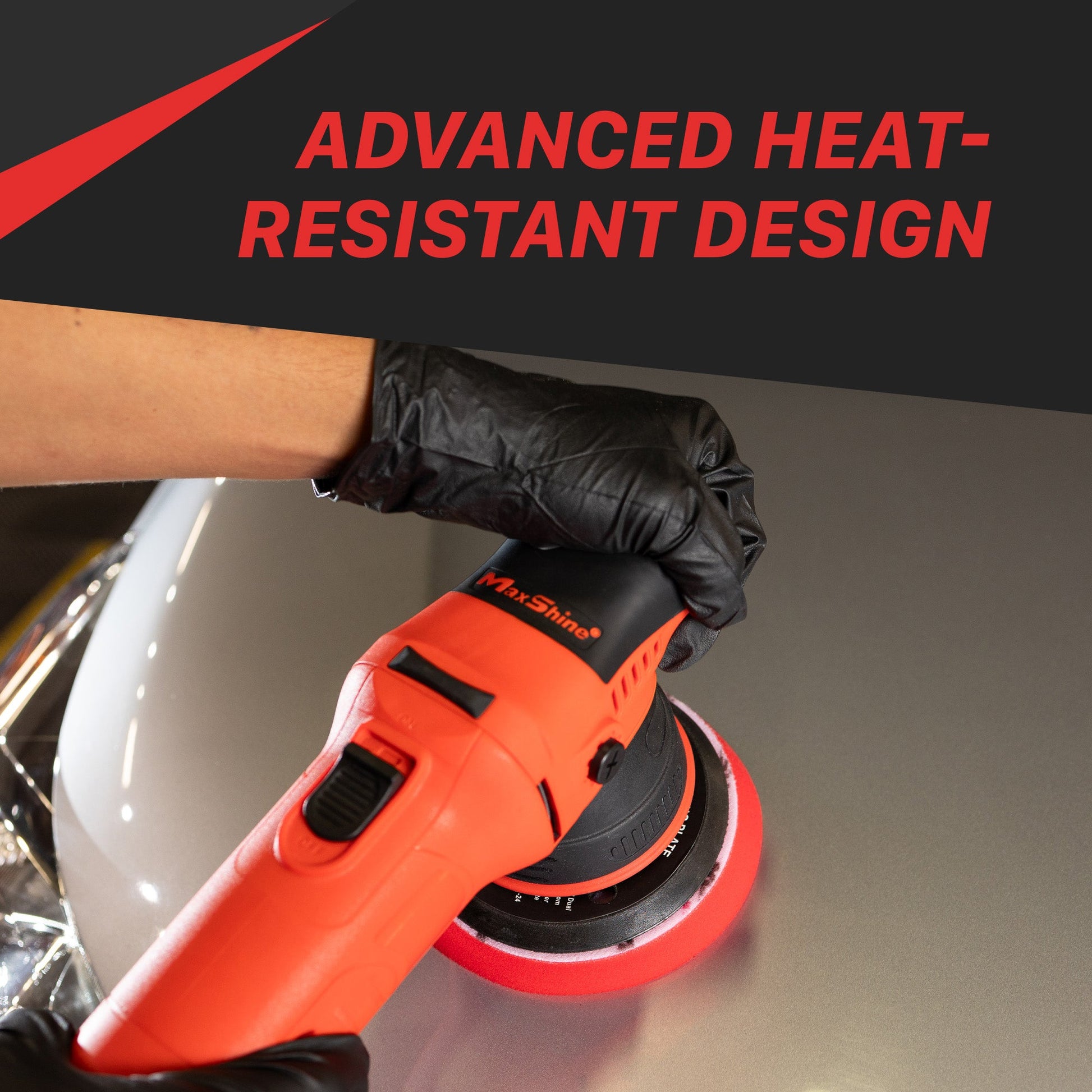 pomo de espuma 5", pad pulidor, disco de pulido rojo, acabado automotriz, pulidora hook and loop, pad detailing, espuma para pulir carro, detailing Colombia