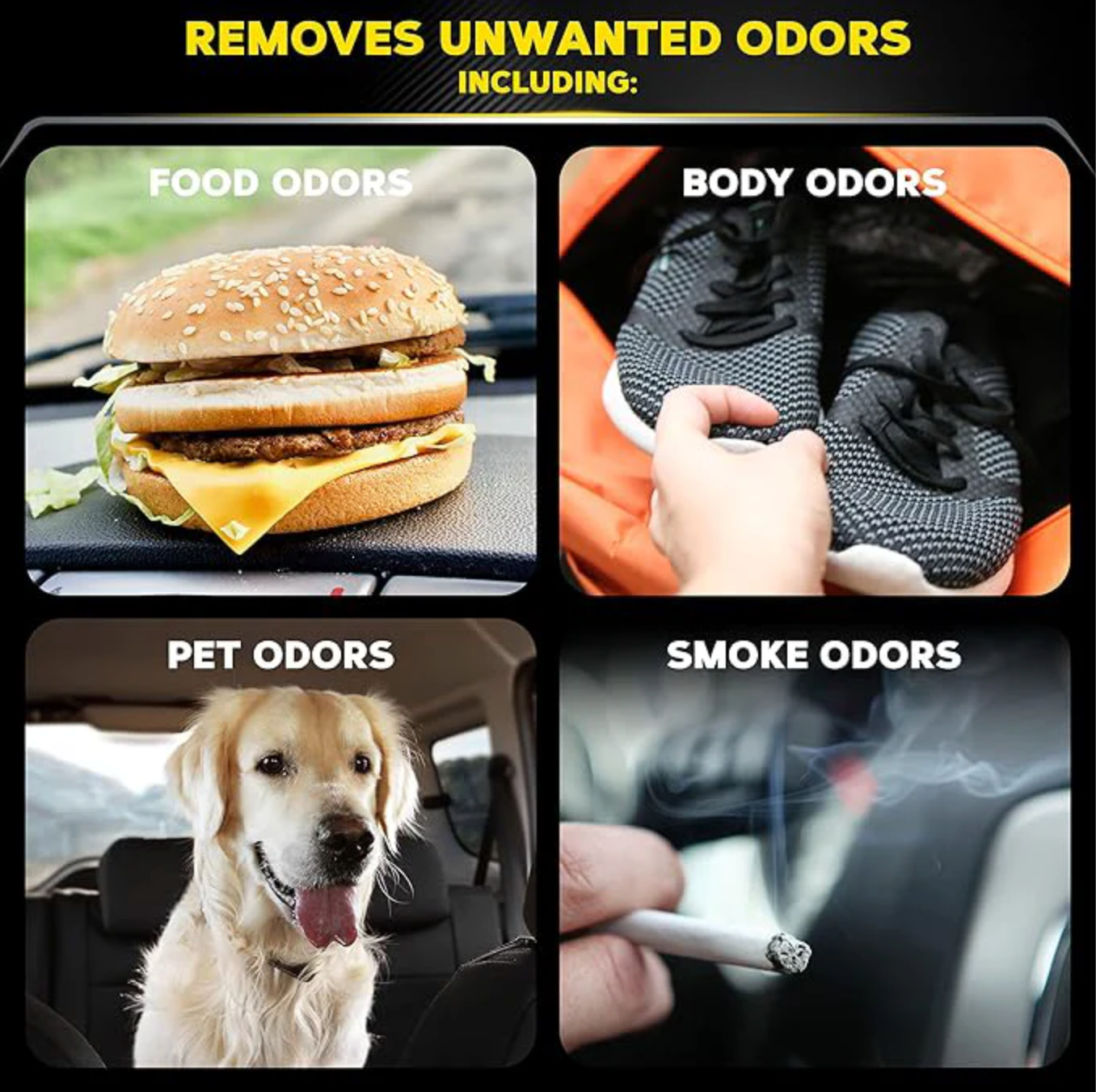 Granada de meguiars Black Chrome, Eliminador de Olores para carro G181302