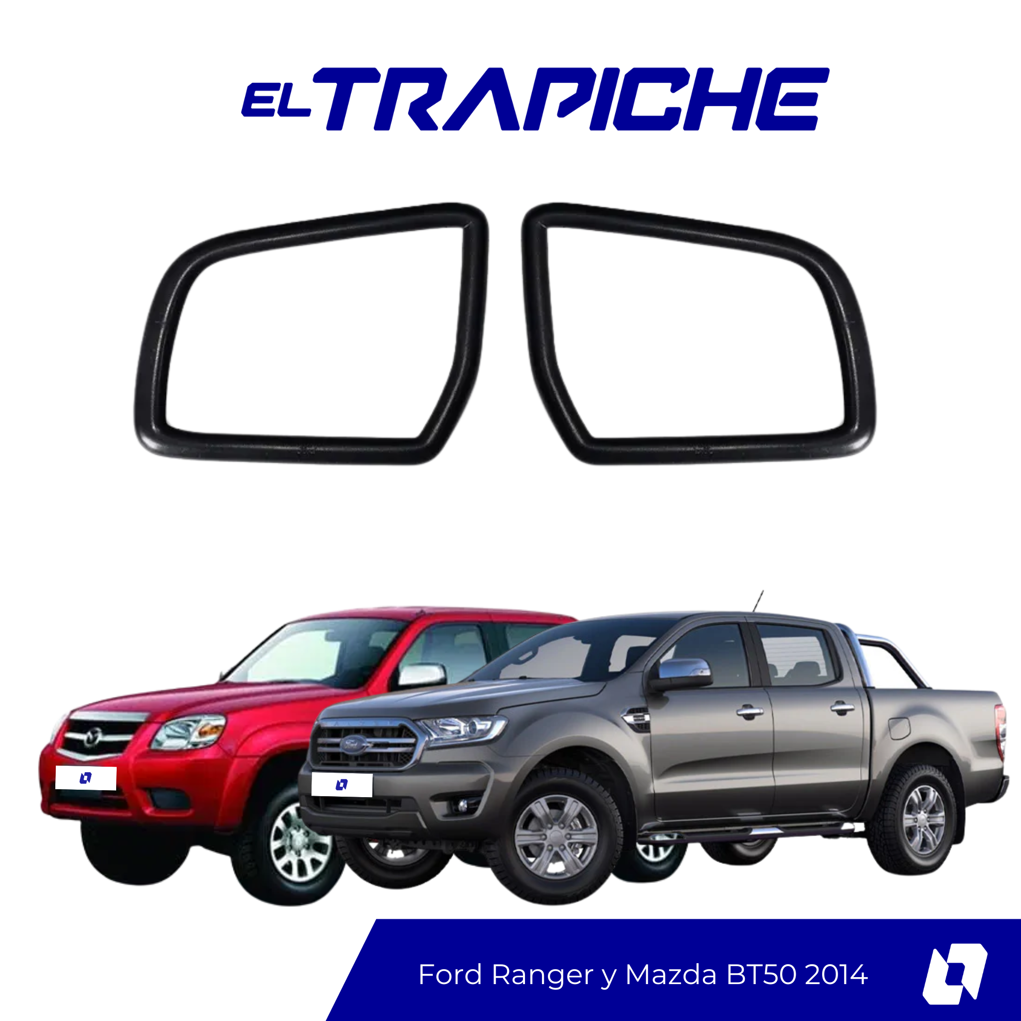 Protege los retrovisores de tu Ford Ranger o Mazda BT50 2014 con este seguro antirrobo. Instalación fácil, sin modificar el vehículo.