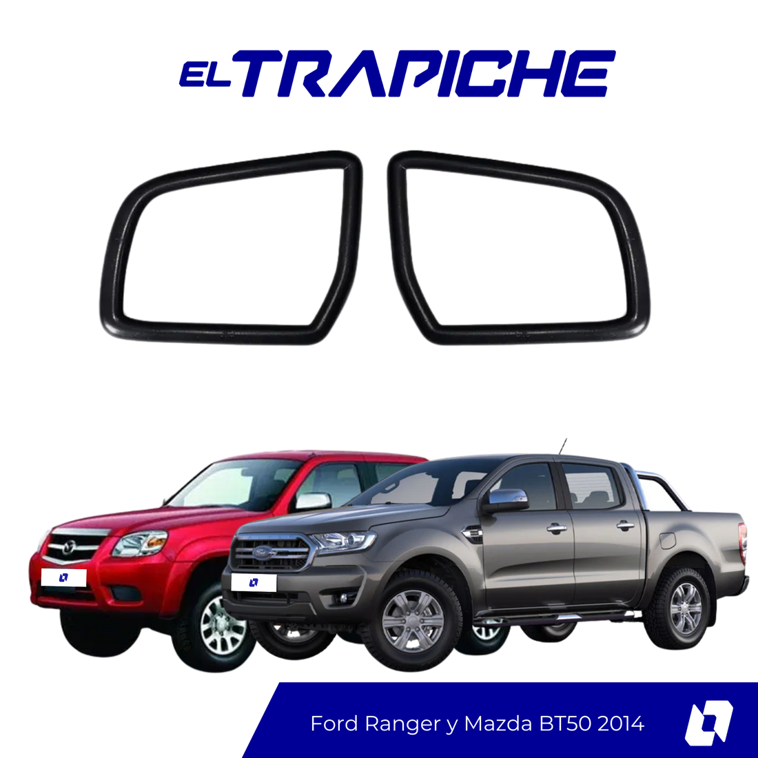 Protege los retrovisores de tu Ford Ranger o Mazda BT50 2014 con este seguro antirrobo. Instalación fácil, sin modificar el vehículo.