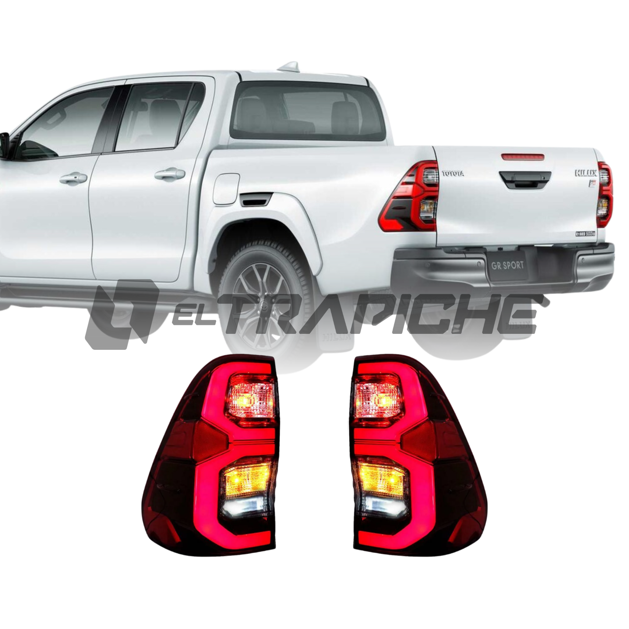 Stop trasero Hilux Revo 2021. Repuesto nuevo de 21, encaje perfecto tipo original, fácil instalación, ideal para reemplazo o actualización.