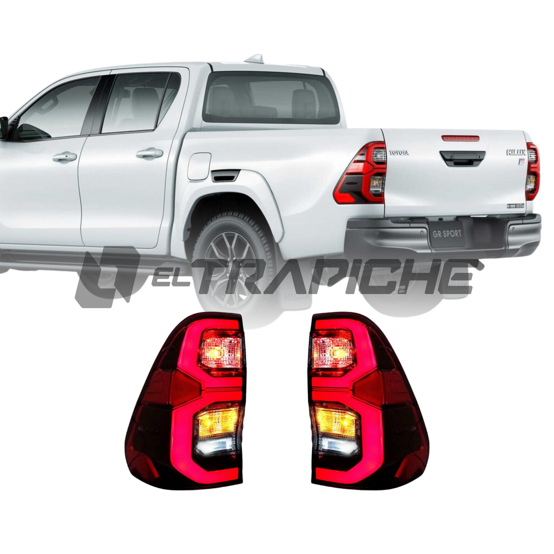 Stop trasero Hilux Revo 2021. Repuesto nuevo de 21, encaje perfecto tipo original, fácil instalación, ideal para reemplazo o actualización.