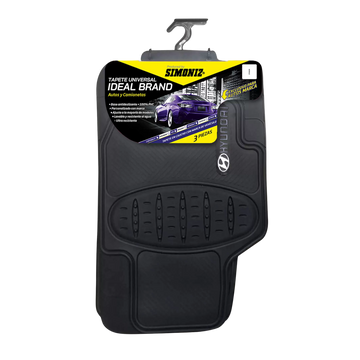 Tapete Hyundai Simoniz 3 piezas en PVC, lavable, resistente y antideslizante. Ideal para mantener limpio y elegante el interior de tu vehículo.