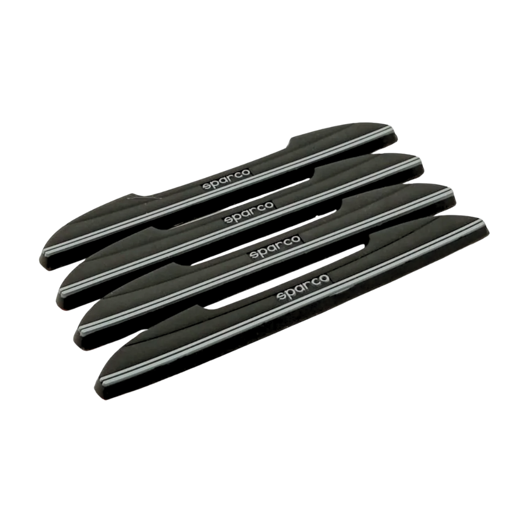 tope puerta sparco, protector puertas gris, sparco adhesivo, tope sparco unidad, defensa lateral carro, protector adhesivo sparco, accesorios auto deportivos, tope puerta gris sparco